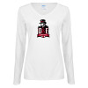 Thumbnail image for  Womens White Long Sleeve V Neck Tee