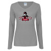 Thumbnail image for  Womens Grey Long Sleeve V Neck Tee 