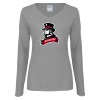 Thumbnail image for  Womens Grey Long Sleeve V Neck Tee 