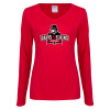 Thumbnail image for  Womens Red Long Sleeve V Neck Tee