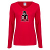 Thumbnail image for  Womens Red Long Sleeve V Neck Tee