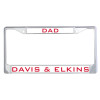 Thumbnail image for  Dad Metal License Plate Frame in Chrome
