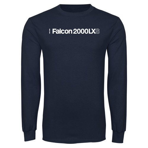  Navy Long Sleeve T Shirt - Falcon 2000LXS