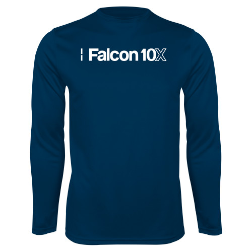  Navy Performance Long Sleeve Shirt - Falcon 10X
