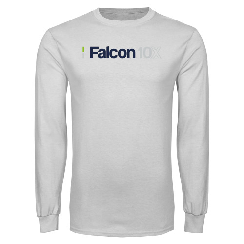  White Long Sleeve T Shirt - Falcon 10X