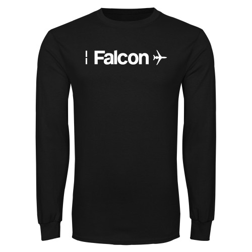 Black Long Sleeve T Shirt - Falcon