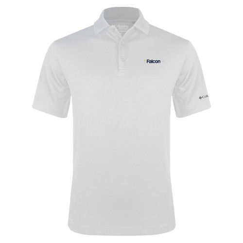  Columbia White Omni Wick Drive Polo - Falcon