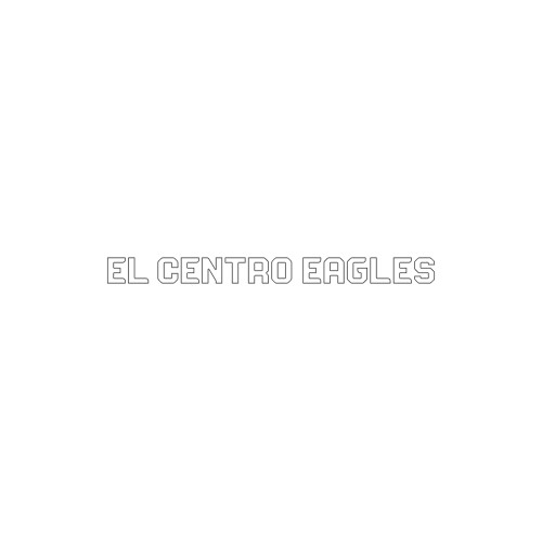  Medium Decal - El Centro Eagles Flat Text