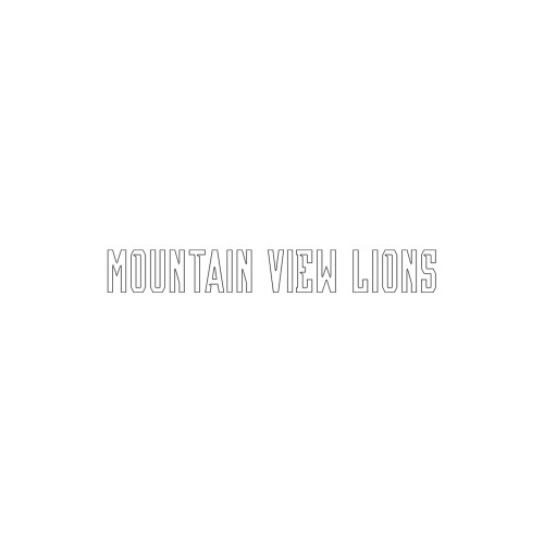  Medium Decal - Mountain View Lions Flat Text