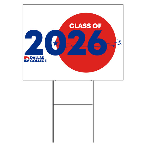  Yard Sign w/Step Stake No Rider Single Sided 18 x 24 - DCC Class of 2027 Yard Sign