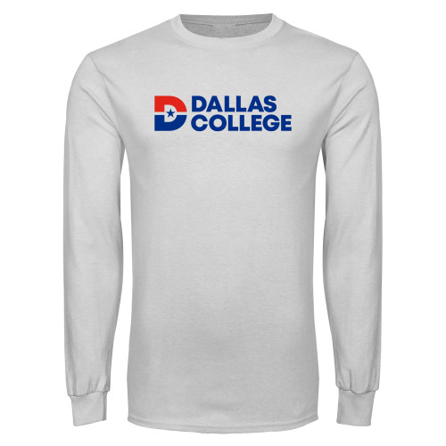  White Long Sleeve T Shirt - Primary Mark