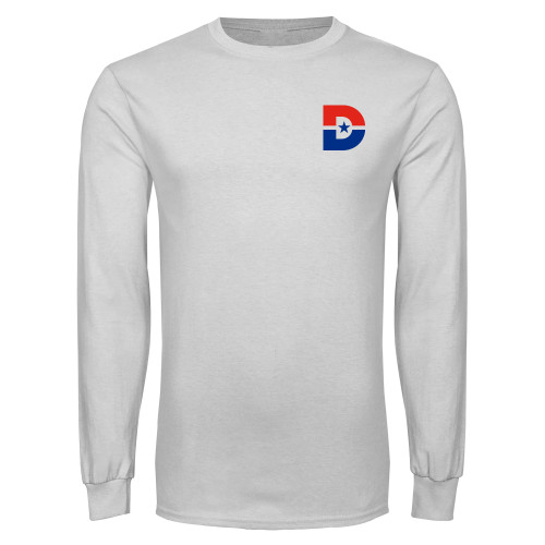  White Long Sleeve T Shirt - D Mark