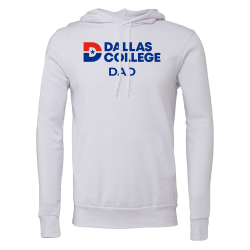  Bella + Canvas White Fleece Hood - Dallas College Dad