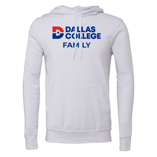 Bella + Canvas White Fleece Hood - Dallas College Family