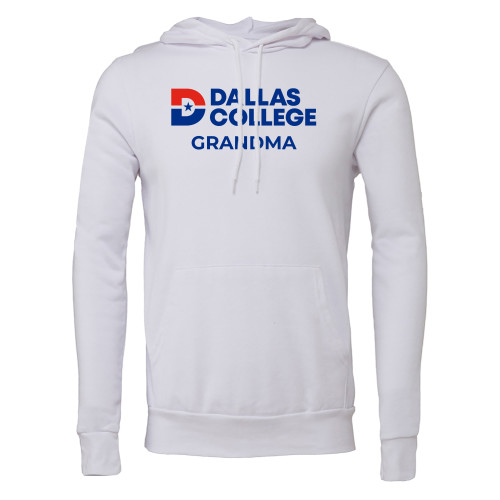  Bella + Canvas White Fleece Hood - Dallas College Grandma