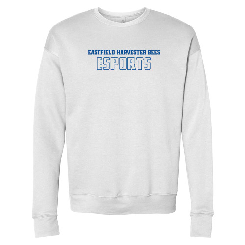  Bella + Canvas White Fleece Crew - Eastfield Harvester Bees Esports