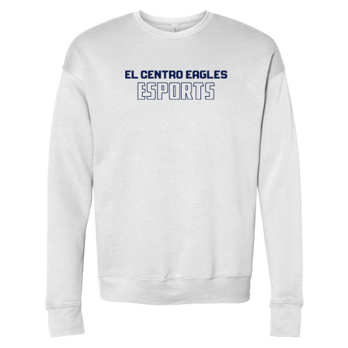  Bella + Canvas White Fleece Crew - El Centro Eagles Esports