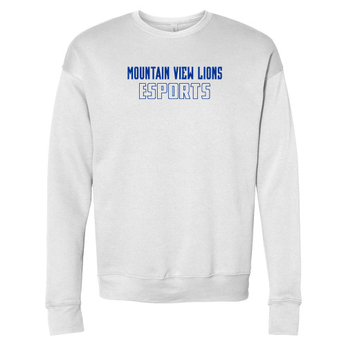  Bella + Canvas White Fleece Crew - Moutain View Lions Esports