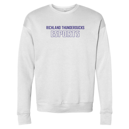  Bella + Canvas White Fleece Crew - Richland Thunderducks Esports