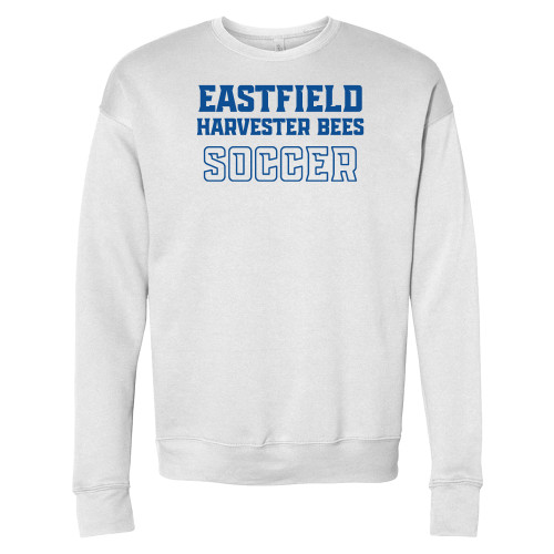  Bella + Canvas White Fleece Crew - Eastfield Harvester Bees Soccer