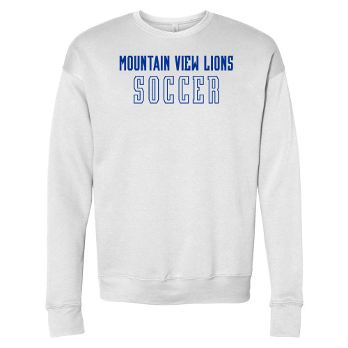 Bella + Canvas White Fleece Crew - Moutain View Lions Soccer