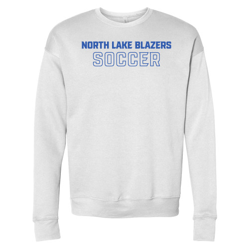  Bella + Canvas White Fleece Crew - North Lake Blazers Soccer