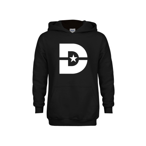  Youth Black Fleece Hoodie - D Mark