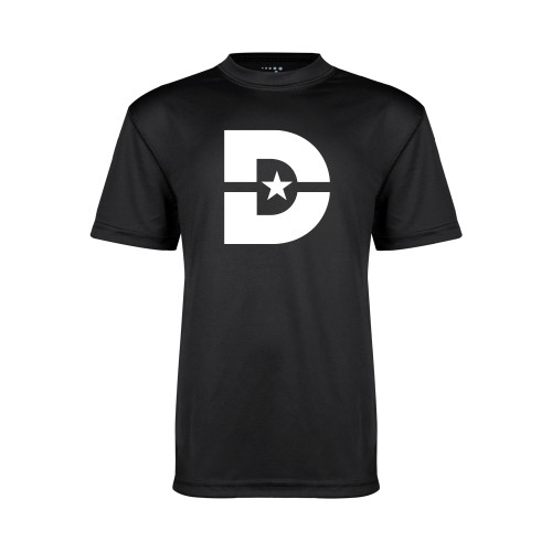  Youth Performance Black Tee - D Mark