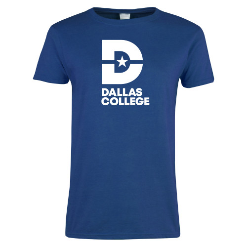  Womens Royal Short Sleeve Tee - Vertical Logo
