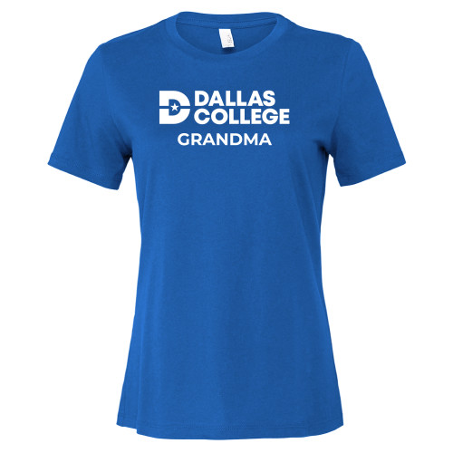  Bella + Canvas Womens Royal Relaxed Cotton T Shirt - Dallas College Grandma