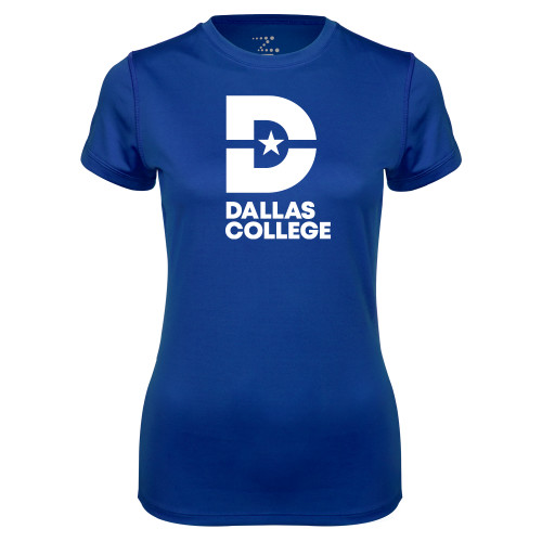  Womens Royal Performance Tee - Vertical Logo