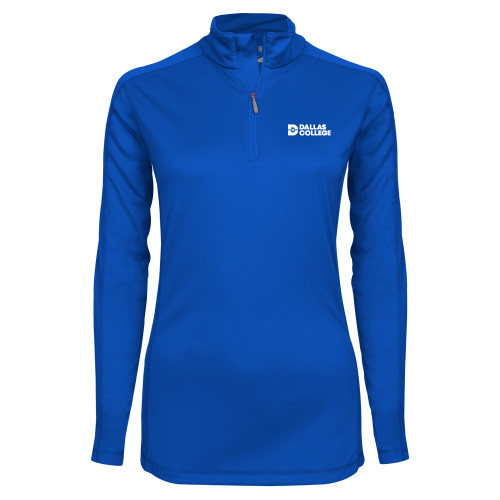  Syntrel Womens Royal Interlock 1/4 Zip - Primary Mark