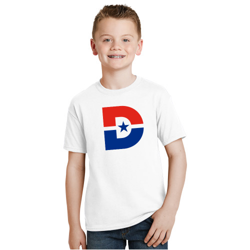  Youth White T Shirt - D Mark