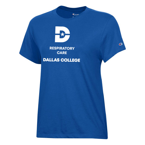  Champion Womens Royal Core Short Sleeve Tee - Dallas College Respiratory Care