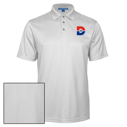  White Performance Fine Jacquard Polo - D Mark