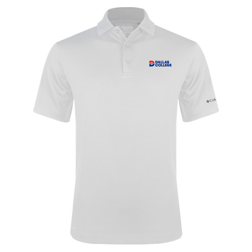  Columbia White Omni Wick Drive Polo - Primary Mark