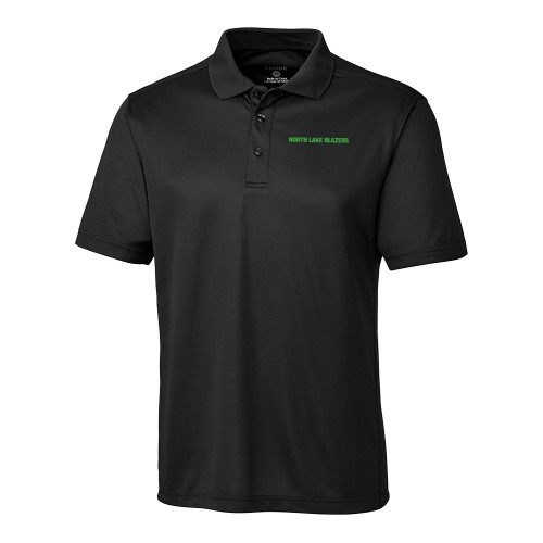  C&B Black Clique Ice Pique Polo - North Lake Blazers Flat Text