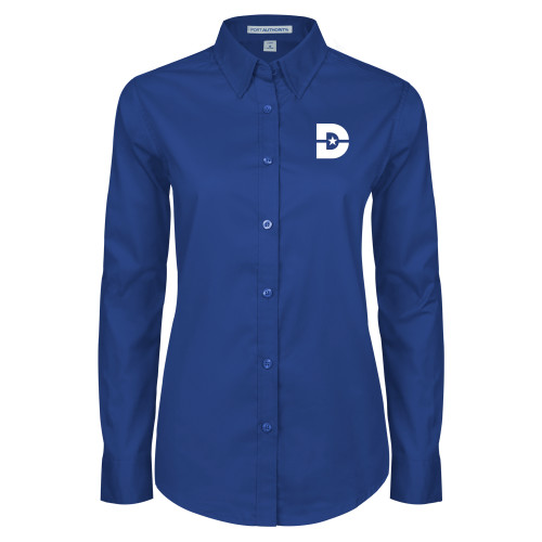  Womens Royal Twill Button Down Long Sleeve  - D Mark