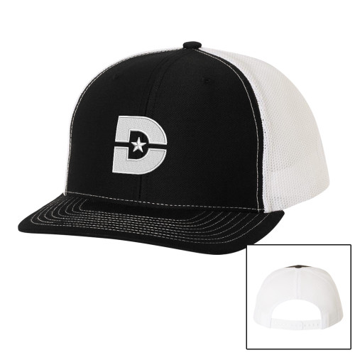  Richardson Black/White Trucker Hat - D Mark