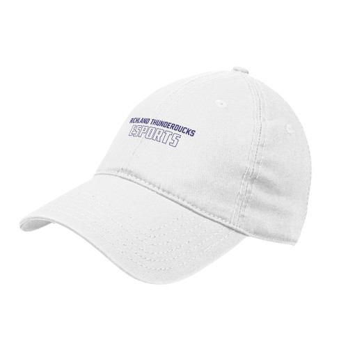  White Unstructured Adjustable Low Profile Hat - Richland Thunderducks Esports