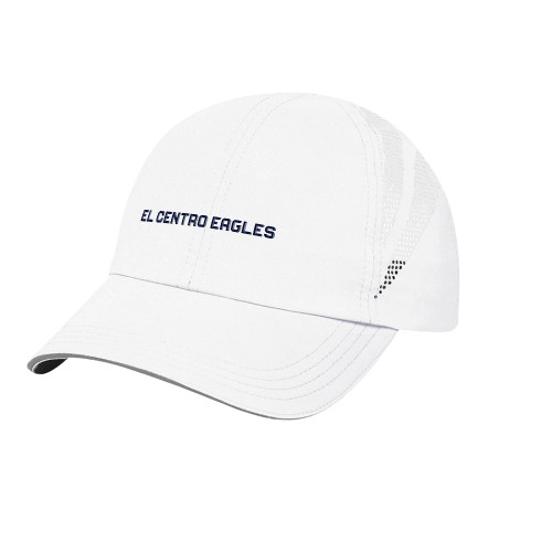  White Performance Cap - El Centro Eagles Flat Text