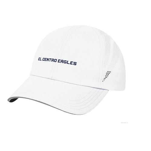  Womens White Performance Cap - El Centro Eagles Flat Text