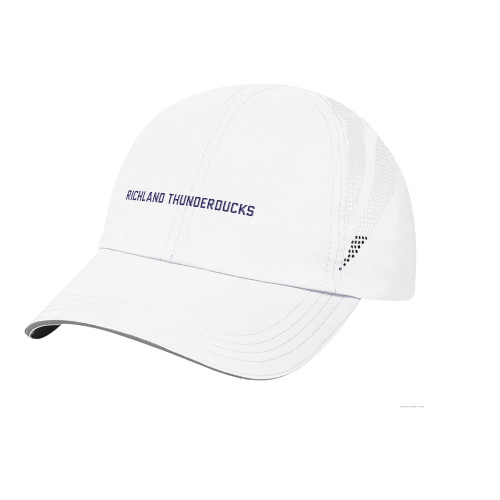  Womens White Performance Cap - Richland Thunderducks Flat Text