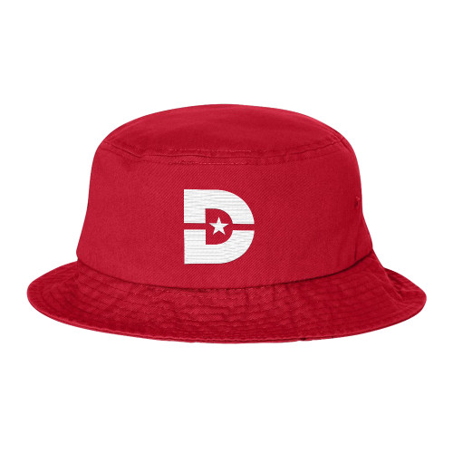  Sportsman Red Bucket Hat - D Mark