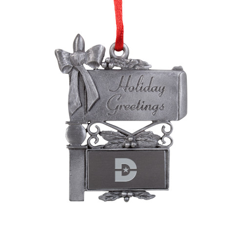  Pewter Mail Box Ornament - D Mark Engraved