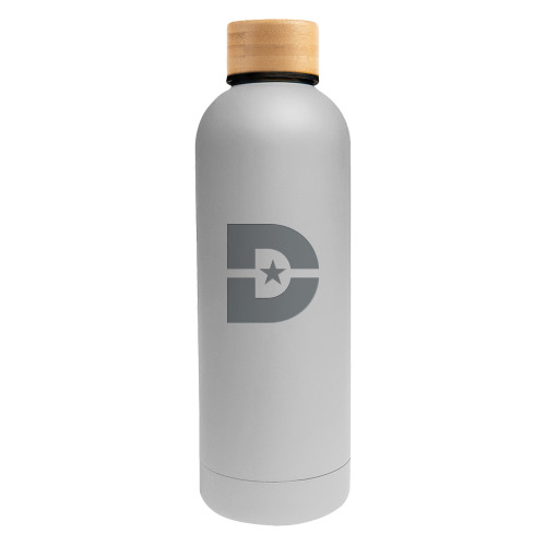  Blair White Stainless Steel Bottle w/ Bamboo Lid 17 oz - D Mark Engraved