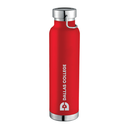  Thor Copper Vacuum Insulated Red Bottle 22oz - D Mark Engraved