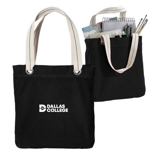  Allie Black Canvas Tote - Primary Mark