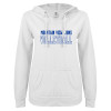 Thumbnail image for  ENZA Womens White V Notch Raw Edge Fleece Hoodie