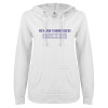 Thumbnail image for  ENZA Womens White V Notch Raw Edge Fleece Hoodie